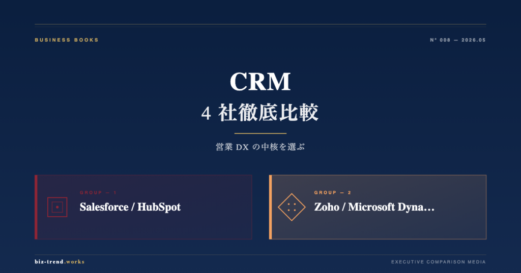 CRM/SFA 4 社徹底比較 2026|経営者視点で選ぶ